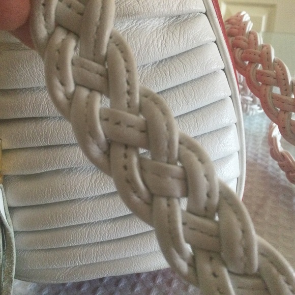 Vintage leather Crossbody red and white - Picture 5 of 9